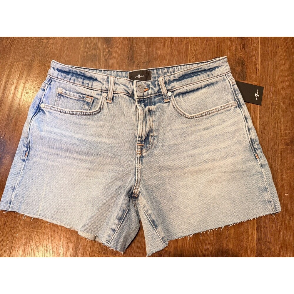 7 for All Mankind Monroe Shorts size 28 cutoffs light wash NWT